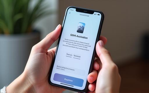 Un smartphone mostrando el proceso de activación de una eSIM.